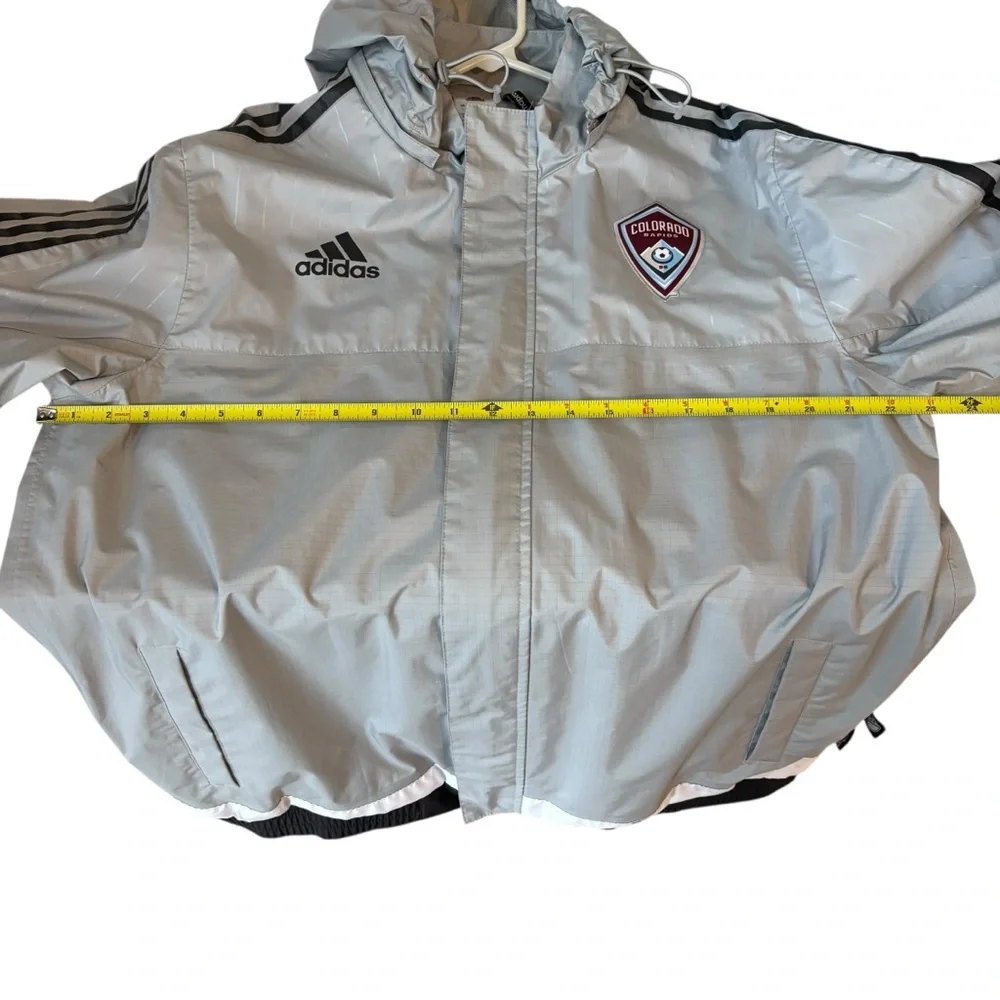 Adidas Men’s Stadium Jacket Gray Colorado Rapids Soccer Club Climaproof Sz L